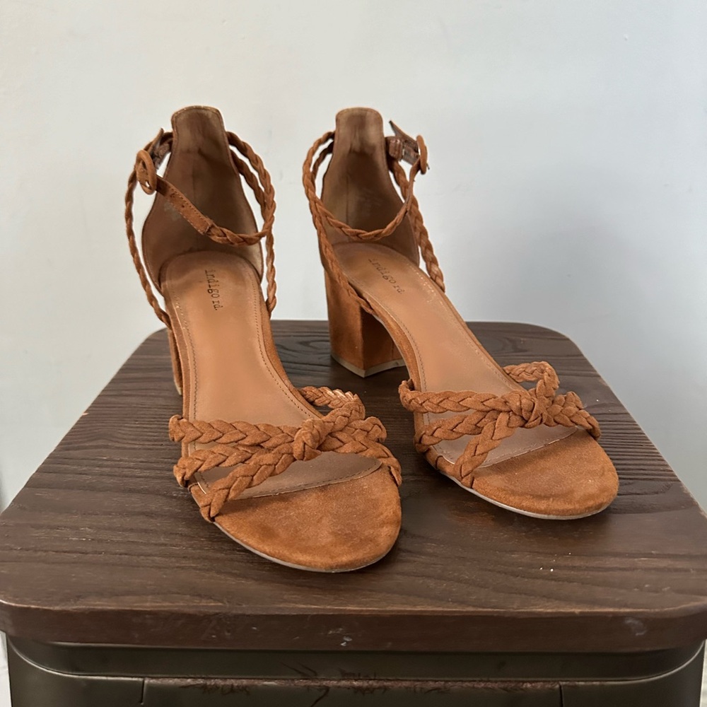 Brown wedge heel
